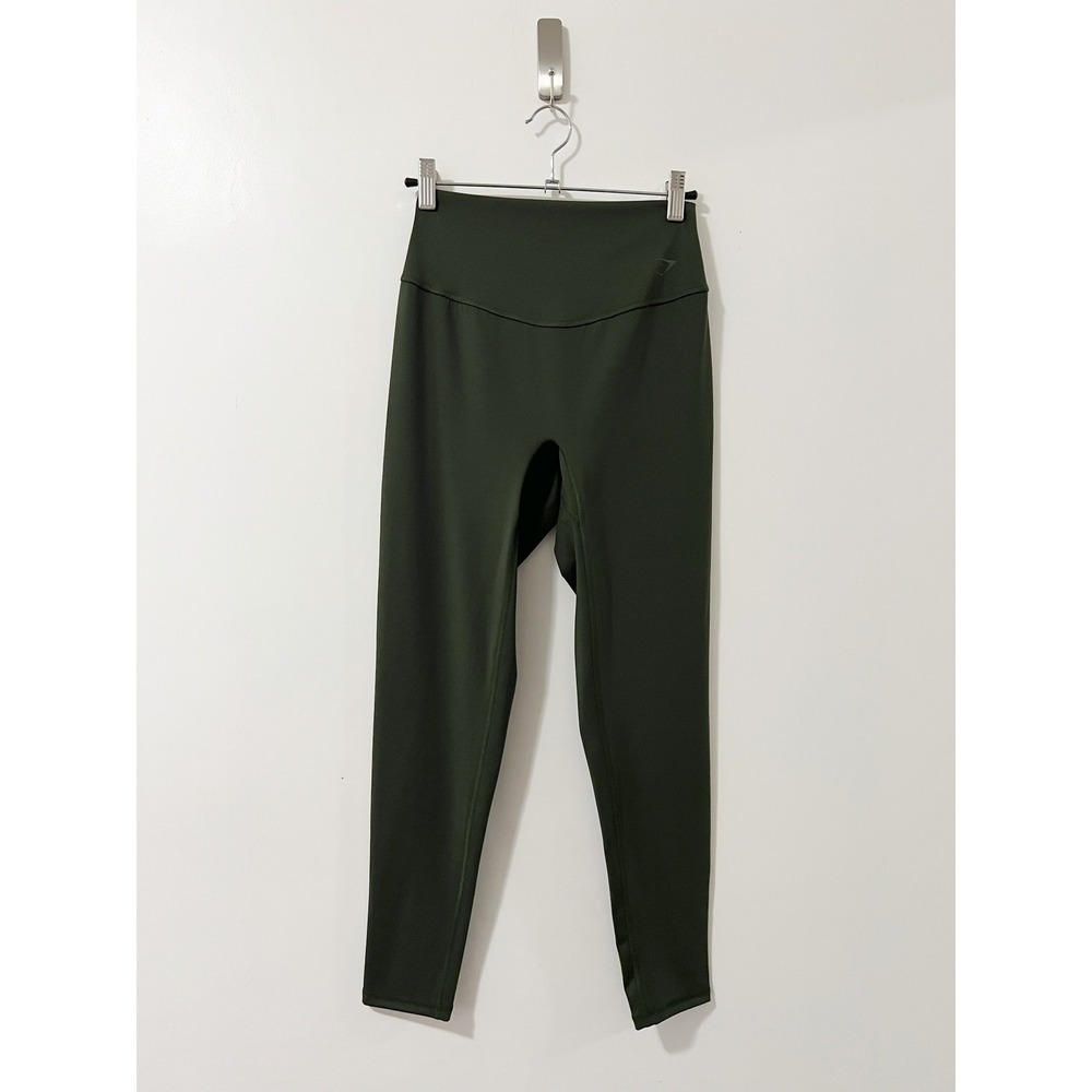 Gymshark Training Leggings Olive Green High Waisted Athletic Gym‎ Activewear